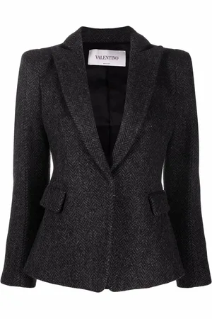 VALENTINO GARAVANI Chevron pattern single-breasted blazer