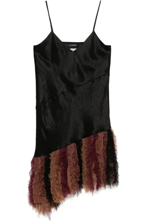 SONG FOR THE MUTE Chiffon-detail slip dress