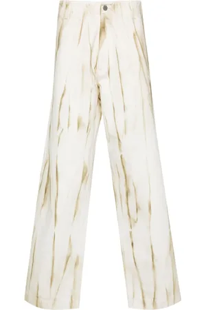 Emporio Armani Abstract-print cotton jeans