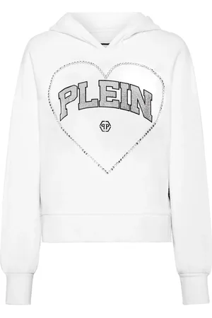 Philipp Plein Heart-motif rhinestone-embellished hoodie