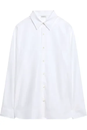 DRIES VAN NOTEN Straight-collar cotton shirt