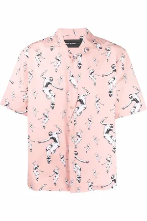 Neil Barrett Dancers print bowling shirt