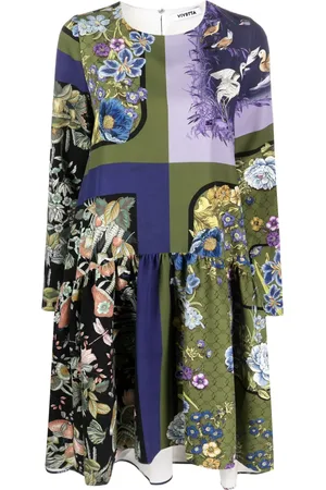VIVETTA Graphic-print tiered-skirt dress
