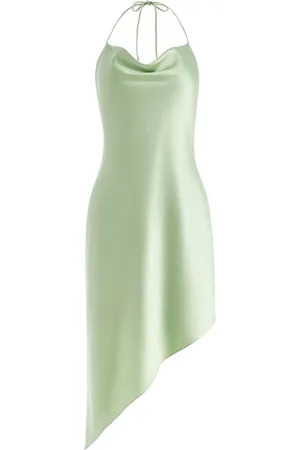 ALICE+OLIVIA Harmony asymmetric slip dress