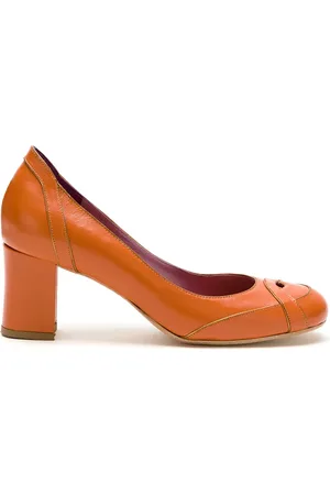 Sarah Chofakian Swan leather pumps