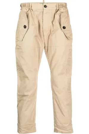 Dsquared2 Embroidered-logo cropped trousers