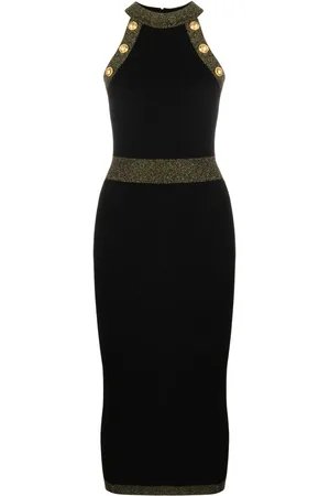 Balmain Button-detail knitted dress