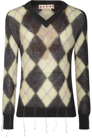 Marni Argyle v-neck sweater