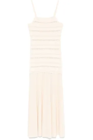 Sandro Lace-panelling maxi dress