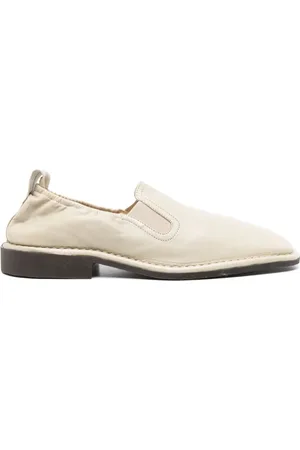 LEMAIRE Square-toe leather loafers