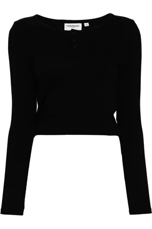Chocoolate Logo-embroidered top