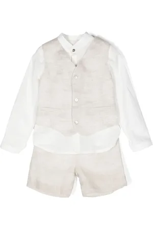 Mimilù Three-piece linen shorts suit