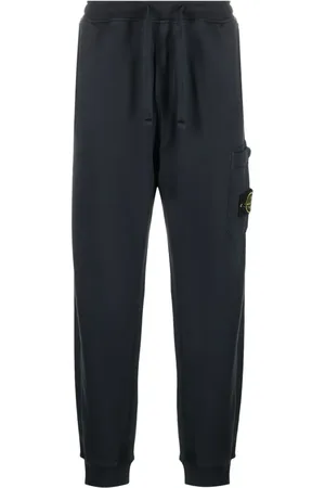 Stone Island Compass-badge cotton track pants