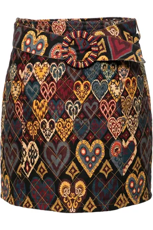 Farm Rio Hearts ikat skirt