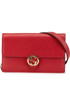 Gucci 2000-2015 Leather Interlocking G Dollar Wallet on Chain crossbody bag
