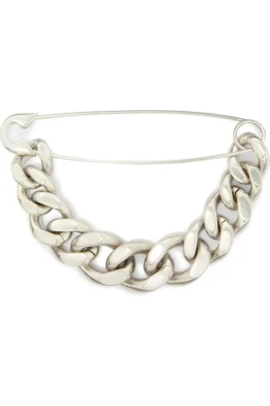Jil Sander Safety-pin curb-chain brooch