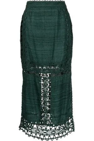 ULLA JOHNSON High-waisted lace skirt
