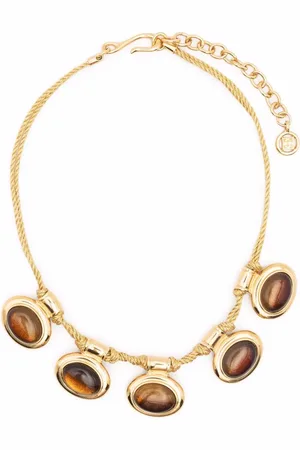 Givenchy 1990s pending gems necklace