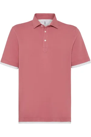 Brunello Cucinelli Mens Polo Shirt In Raspberry