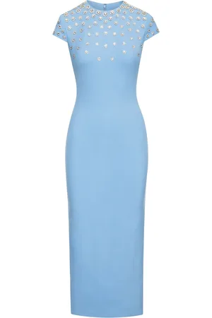 Oscar de la Renta Crystal-embellished midi dress