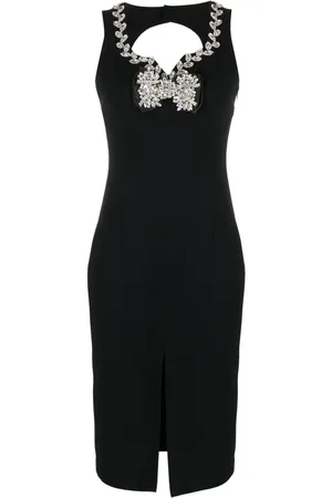 LOULOU Crystal-embellished sleeveless dress