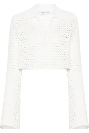 RAQUEL DINIZ Open-knit crop top