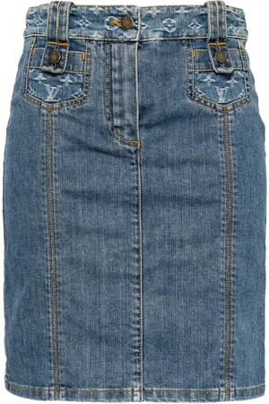 LOUIS VUITTON 1990-2000s denim skirt