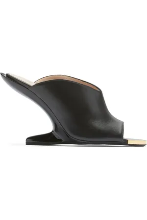 Nº21 Logo-plaque 100mm leather sandals