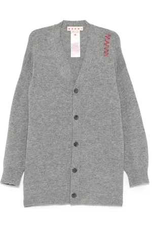 Marni Logo-embroidered cardigan