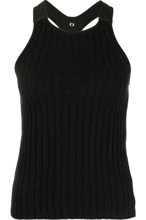 DION LEE Ribbed-knit sleeveless top