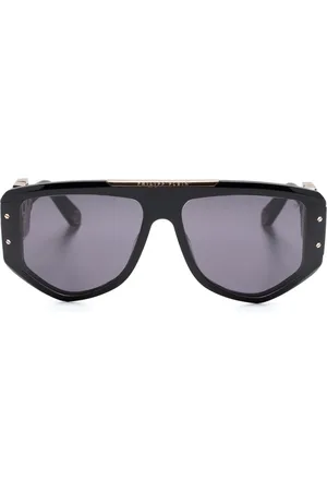Philipp Plein Logo-plaque oversize-frame sunglasses