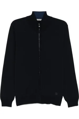 corneliani Logo-embroidered cardigan