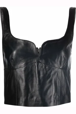 Manokhi Cropped leather vest