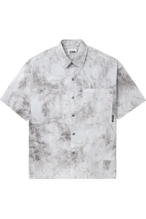Izzue Tie-dye logo-print shirt