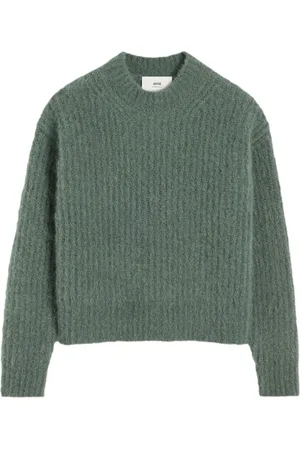 Ami Ribbed wool blend sweater