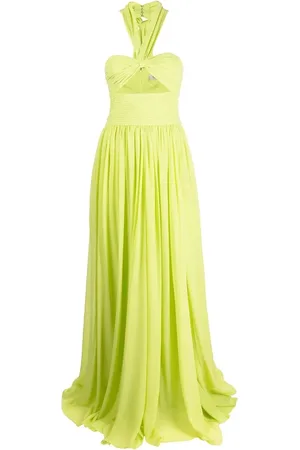 Elie saab Halterneck pleated gown