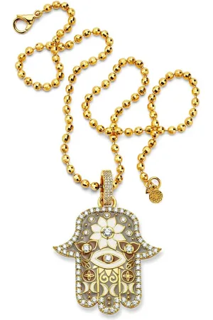BUDDHA MAMA 20kt yellow Hamsa diamond pendant
