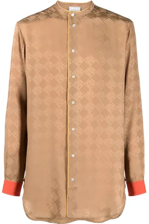 PIERRE-LOUIS MASCIA Monogram silk shirt