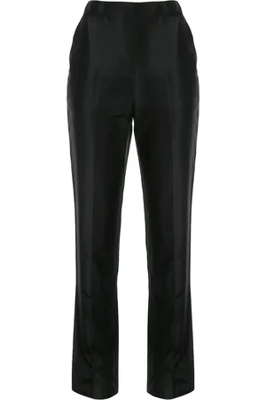 Macgraw High-waisted silk trousers