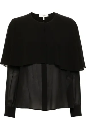 Chloé Cape-attachment silk shirt