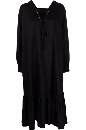 NOIR KEI NINOMIYA Lace-up flared hem dress