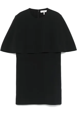 Chloé Crepe cape mini dress