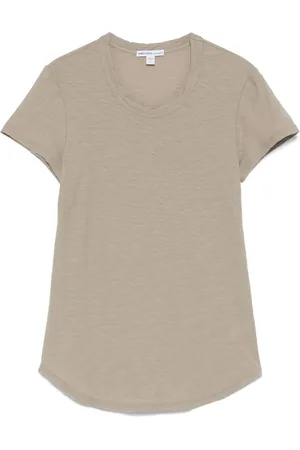 James Perse Sheer slub-texture T-shirt