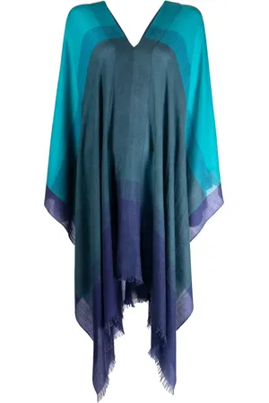 N.PEAL Ombré cashmere kaftan dress