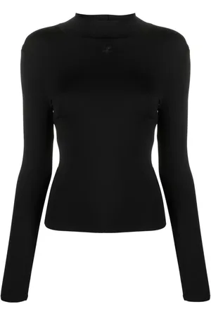 Courrèges Mock-neck stretch-jersey top