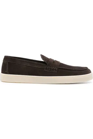 CANALI Penny-slot suede loafers