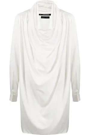 JULIUS Draped-design long-sleeve shirt