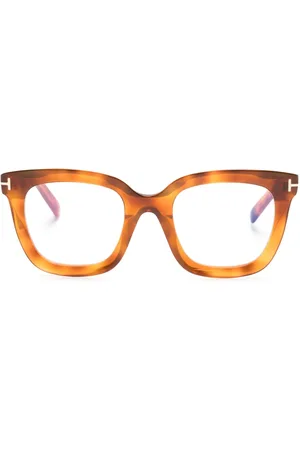 Tom Ford Tortoiseshell-effect square-frame glasses