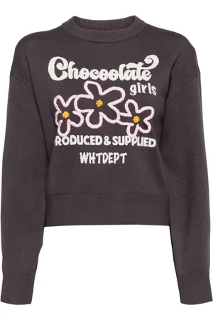 Chocoolate Intarsia-knitted jumper
