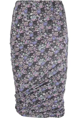 Isabel Marant Floral-print ruched skirt